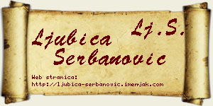 Ljubica Šerbanović vizit kartica